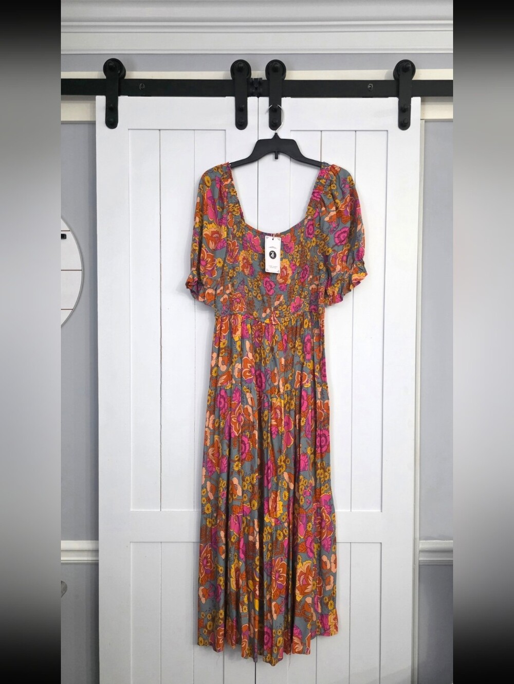 ZESICA Boho Floral Ruffle Maxi Dress. NEW!